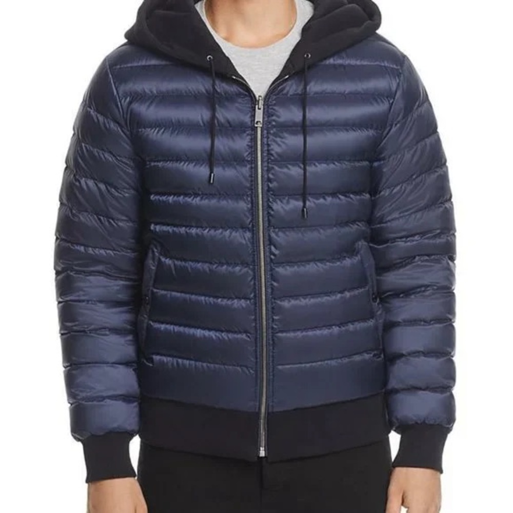 Burberry Dark Blue Hooded Puffer Jacket